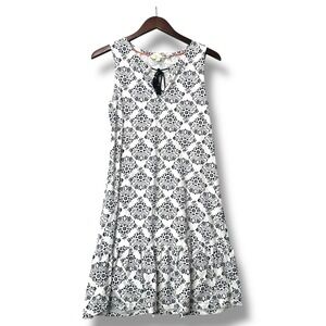 Boden Womens White Navy Floral Print‎ Sundress Sz 4 Resort Preppy Coastal Summer